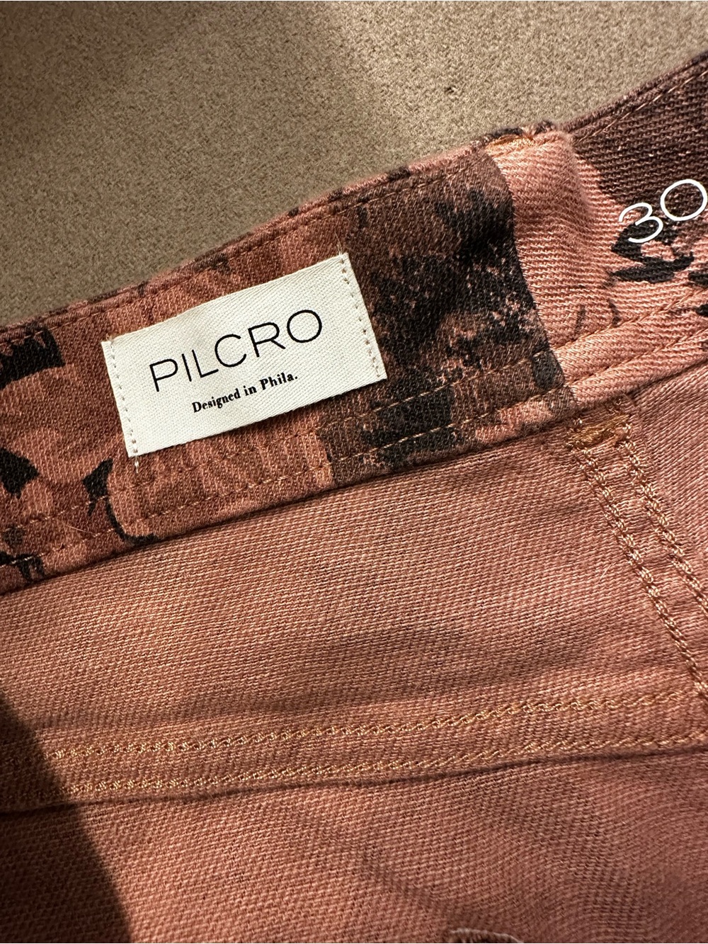 New with Tag! Anthropologie Pilcro Floral Wide-Leg Pink Flare Pants sz 30 - Picture 5 of 5